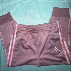 adidas Kids Joggers with Pink Side Stripes